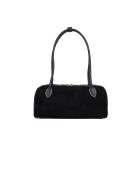 GM1518 zwarte leren tas - 35x17x11cm