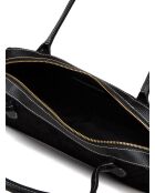 GM1518 zwarte leren tas - 35x17x11cm