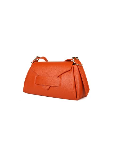 GM1525 terracotta leren tas - 32x18x11cm