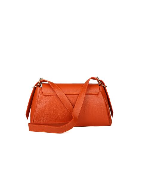 GM1525 terracotta leren tas - 32x18x11cm