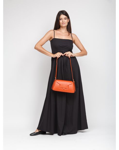 GM1525 terracotta leren tas - 32x18x11cm