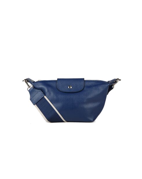 GM1571 marineblaue Ledertasche - 28x21x15cm