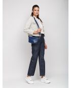 GM1571 marineblaue Ledertasche - 28x21x15cm