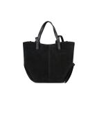 GM1588 zwarte leren tas - 30x25x8cm
