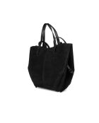 GM1588 zwarte leren tas - 30x25x8cm