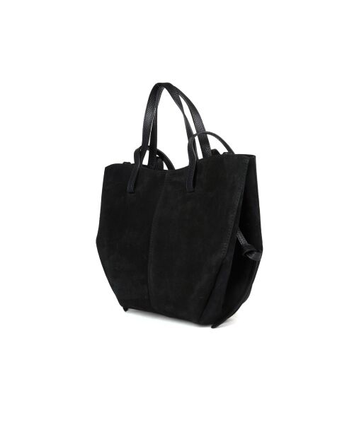 Sac GM1588 en cuir  noir - 30x25x8cm