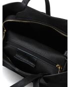 GM1588 zwarte leren tas - 30x25x8cm