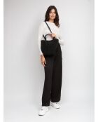 GM1588 zwarte leren tas - 30x25x8cm