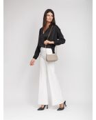 GM1557 helltaupefarbene Ledertasche - 22x13x7cm