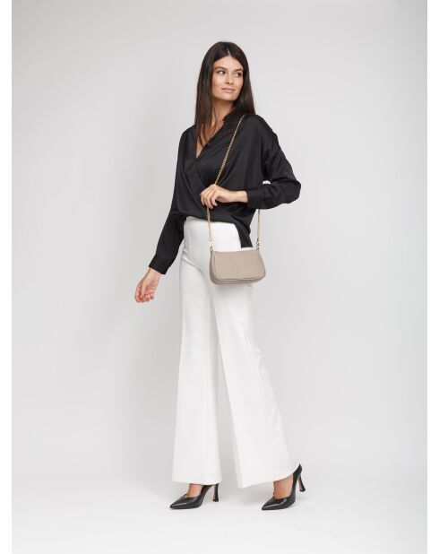 GM1557 helltaupefarbene Ledertasche - 22x13x7cm