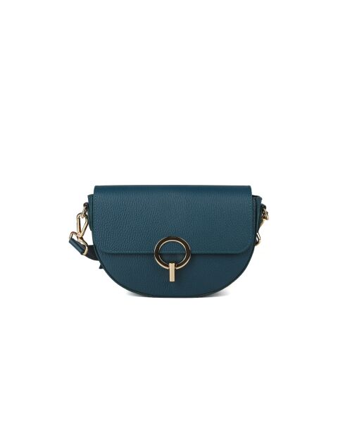 GM1606 donkerblauwe leren tas - 24x14x8cm