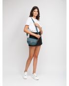 GM1606 donkerblauwe leren tas - 24x14x8cm