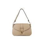 GM1579 beige grijze leren tas - 28x16x8cm