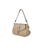 GM1579 beige grijze leren tas - 28x16x8cm