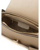 GM1579 beige grijze leren tas - 28x16x8cm