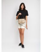 GM1579 beige grijze leren tas - 28x16x8cm