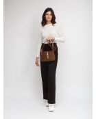 GM1610 bruine leren tas - 25x17x7cm