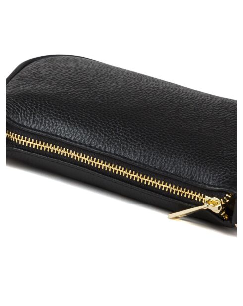 Sac GM1557 en cuir  noir - 22x13x7cm