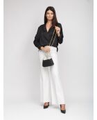 Sac GM1557 en cuir  noir - 22x13x7cm