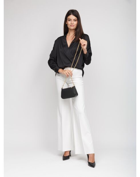 Sac GM1557 en cuir  noir - 22x13x7cm