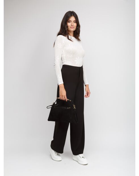 GM1612 schwarze Ledertasche - 30x18x7cm