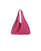 GM1574 fuchsiafarbene Ledertasche - 32x20x10cm