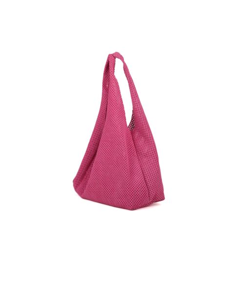 GM1574 fuchsiafarbene Ledertasche - 32x20x10cm