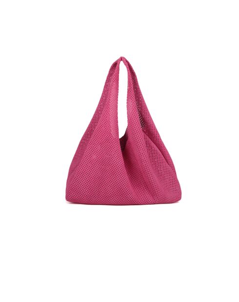 GM1574 fuchsiafarbene Ledertasche - 32x20x10cm