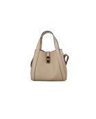 GM1593 beigegraue Ledertasche - 30x20x14cm