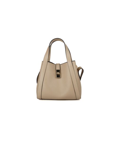 GM1593 beigegraue Ledertasche - 30x20x14cm