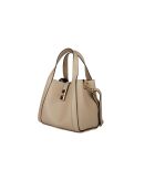 GM1593 beigegraue Ledertasche - 30x20x14cm