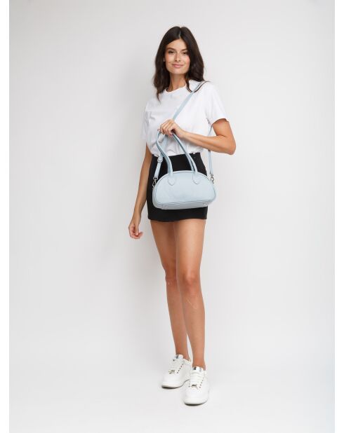 Sac GM1597 en cuir  bleu ciel - 30x15x12cm