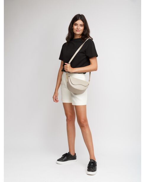 Borsa GM1576 in pelle beige chiaro - 24x17x10cm