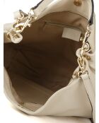 Bolso de piel beige claro GM1559 - 28x41x13cm