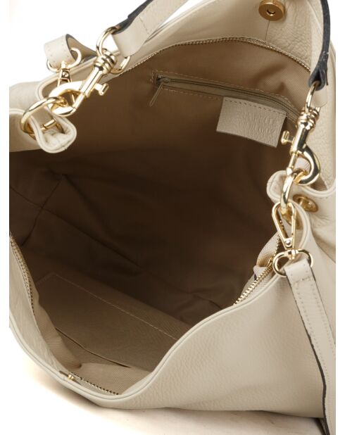 Borsa GM1559 in pelle beige chiaro - 28x41x13cm