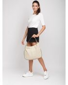 Bolso de piel beige claro GM1559 - 28x41x13cm