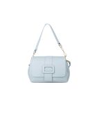 GM1601 himmelblaue Ledertasche - 25x18 x8cm