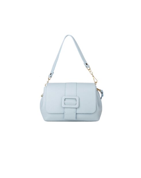 Bolso de piel azul cielo GM1601 - 25x18 x8cm
