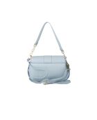 GM1601 himmelblaue Ledertasche - 25x18 x8cm