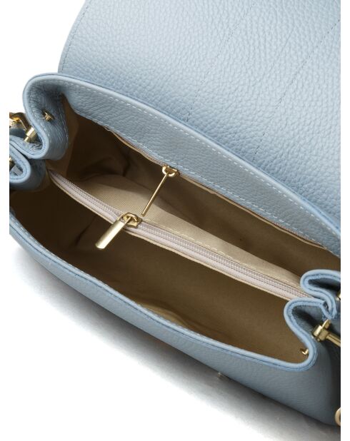 Bolso de piel azul cielo GM1601 - 25x18 x8cm