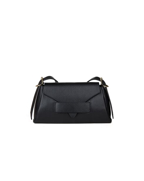 GM1525 zwarte leren tas - 32x18x11cm