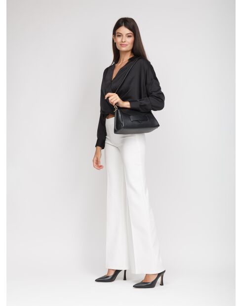 GM1525 zwarte leren tas - 32x18x11cm