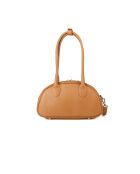 GM1597 lichtbruine leren tas - 30x15x12cm