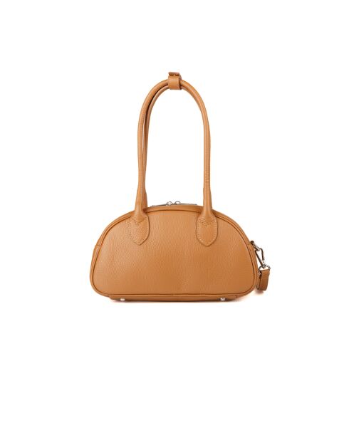 GM1597 lichtbruine leren tas - 30x15x12cm