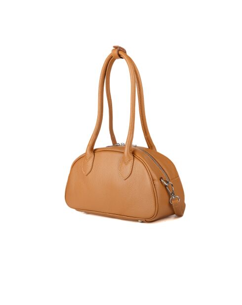 GM1597 lichtbruine leren tas - 30x15x12cm