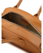 GM1597 lichtbruine leren tas - 30x15x12cm