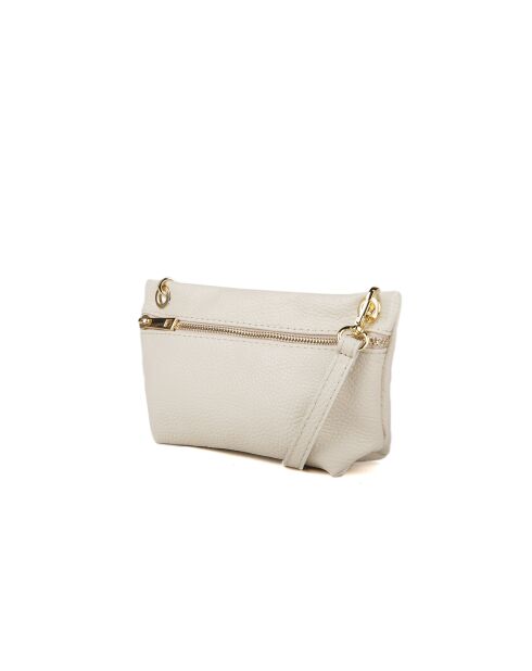 GM1570 hellbeige Ledertasche - 22x12x5cm