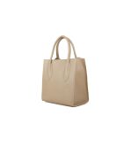 Sac GM1561 en cuir  beige grisé - 25x27x17cm