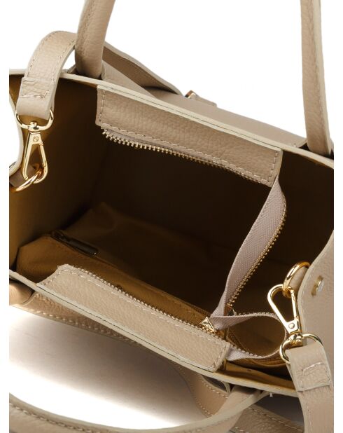 Borsa GM1561 in pelle grigia beige - 25x27x17cm