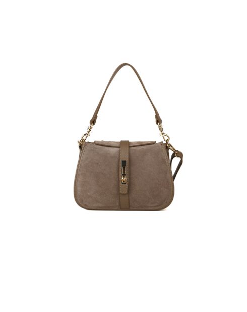 Sac GM1610 en cuir  taupe - 25x17x7cm